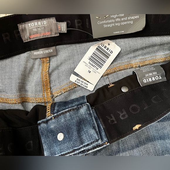 NWT Torrid “Feel the Fit” Bombshell Straight Jeans - Picture 4 of 9